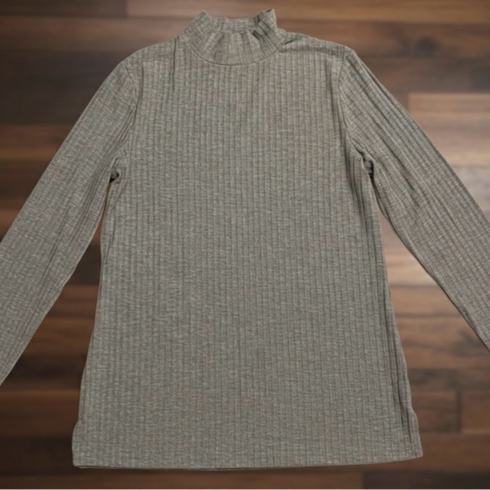 Papaya Corduroy Partial Neck Long-Sleeve Shirt